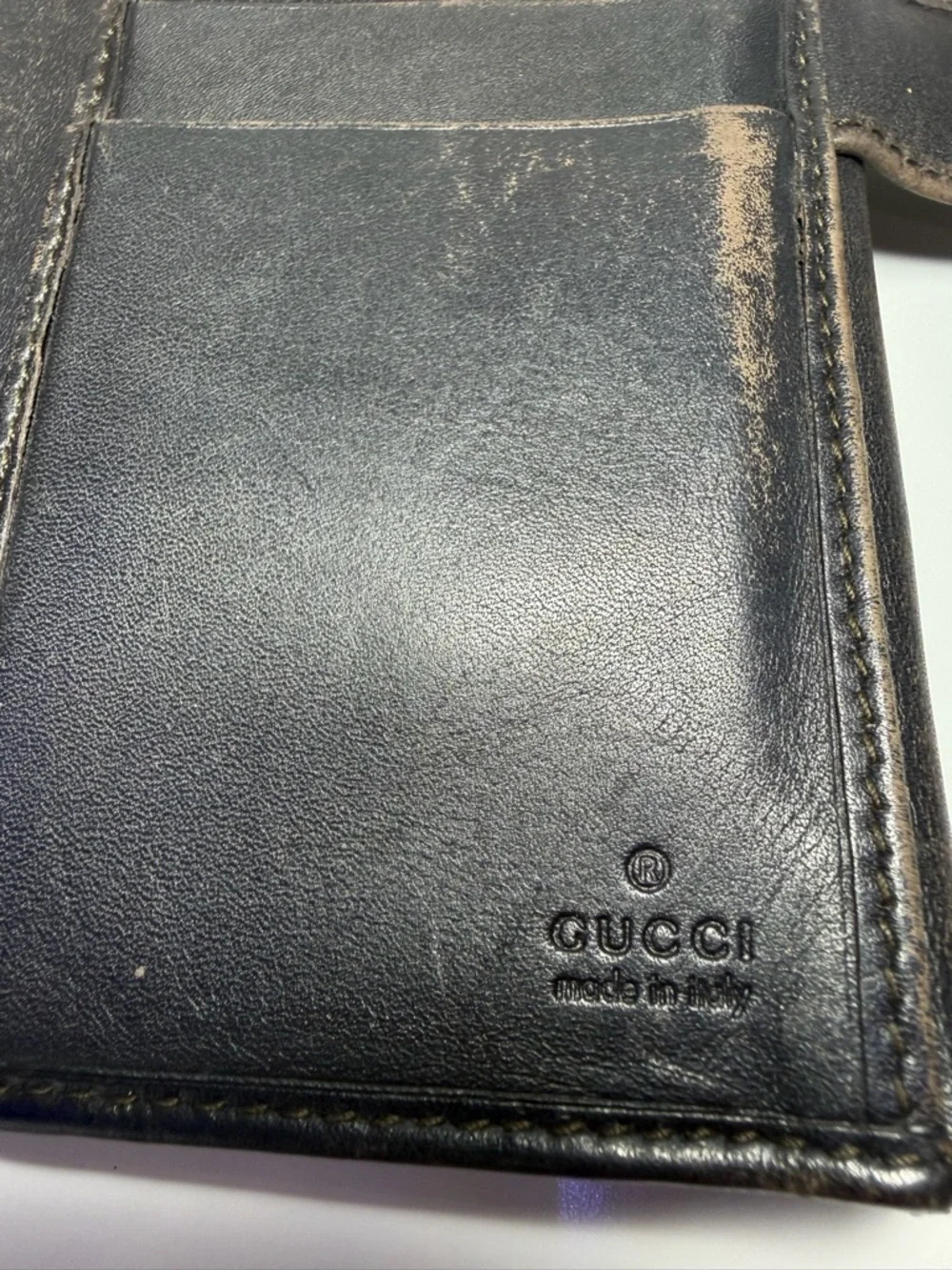 Gucci Brown and Beige Monogram Continental Wallet (Fair) with COA - Picture 12 of 16
